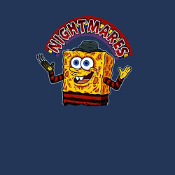 Свитшот хлопковый мужской Губка Фредди - квадратные штаны Боб, цвет: тёмно-синий — фото 2