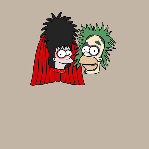 Мужской свитшот Симпсоны зомби / Миндальный – фото 3