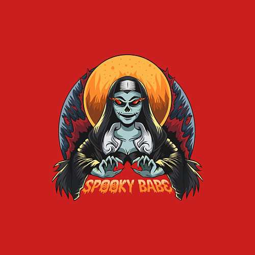 Мужской свитшот Хэллоуин монашка / Красный – фото 3