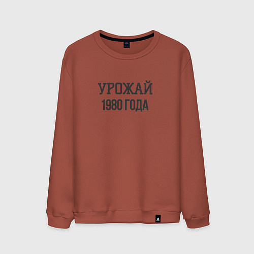 Мужской свитшот Урожай 1980 года / Кирпичный – фото 1