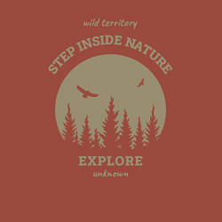 Свитшот хлопковый мужской Шаг в природу, цвет: кирпичный — фото 2