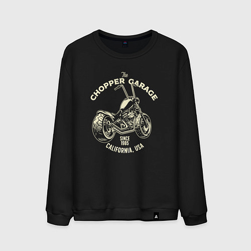 Мужской свитшот Chopper garage / Черный – фото 1