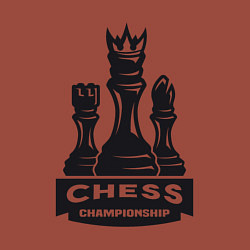 Свитшот хлопковый мужской Chess championship, цвет: кирпичный — фото 2