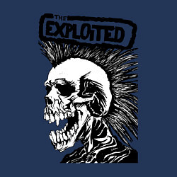 Свитшот хлопковый мужской The exploited skull, цвет: тёмно-синий — фото 2