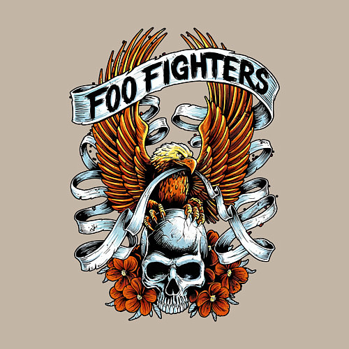 Мужской свитшот Foo Fighters - eagle / Миндальный – фото 3