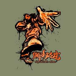 Свитшот хлопковый мужской Limp Bizkit - graffiti, цвет: авокадо — фото 2