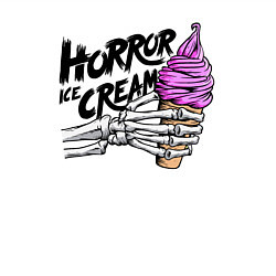 Свитшот хлопковый мужской Horror ice cream, цвет: белый — фото 2