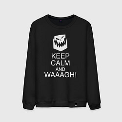 Мужской свитшот Warhammer keep calm and waaagh