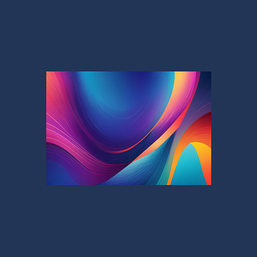 Мужской свитшот Красивый градиент абстракция / Тёмно-синий – фото 3