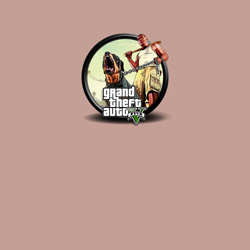 Мужской свитшот Grand Theft Auto V logotype / Пыльно-розовый – фото 3