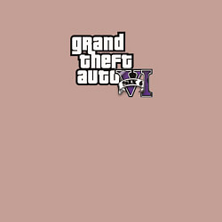 Свитшот хлопковый мужской Grand Theft Auto 6 vice city logo, цвет: пыльно-розовый — фото 2