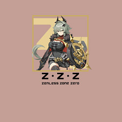 Свитшот хлопковый мужской Цезарь - Zenless Zone Zero, цвет: пыльно-розовый — фото 2