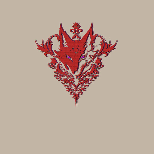 Мужской свитшот Лис с узорами / Миндальный – фото 3