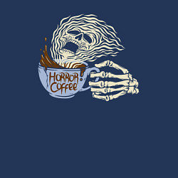 Свитшот хлопковый мужской Horror coffee, цвет: тёмно-синий — фото 2