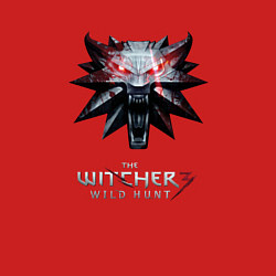 Свитшот хлопковый мужской The Witcher logo, цвет: красный — фото 2