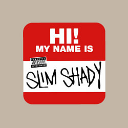 Свитшот хлопковый мужской Eminem - slim shady sticker, цвет: миндальный — фото 2