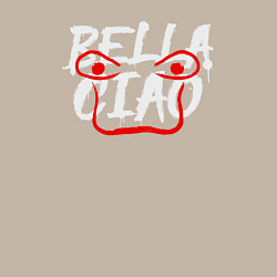 Свитшот хлопковый мужской Bella ciao face, цвет: миндальный — фото 2
