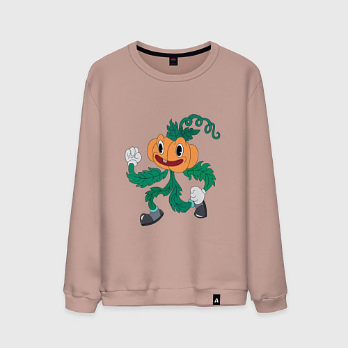 Мужской свитшот Бегущая тыква / Пыльно-розовый – фото 1