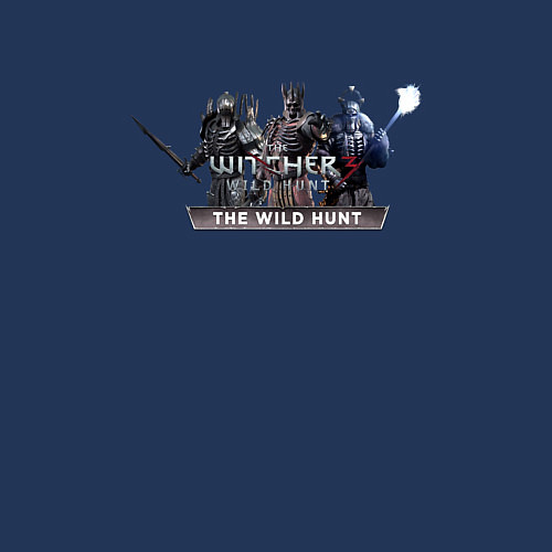 Мужской свитшот Ведьмак 3 дикая охота лого / Тёмно-синий – фото 3