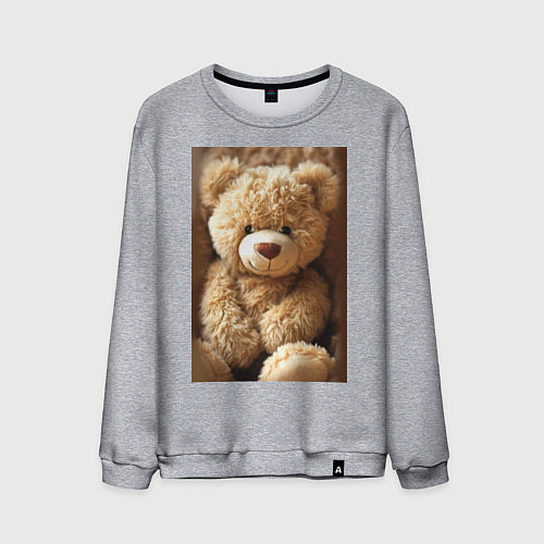 Мужской свитшот Игрушечный большой медвежонок / Меланж – фото 1