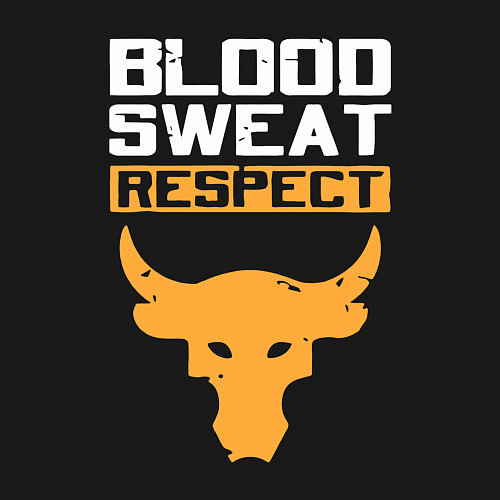 Мужской свитшот Blood sweet respect logo / Черный – фото 3