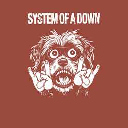 Свитшот хлопковый мужской System of a Down rock dog, цвет: кирпичный — фото 2