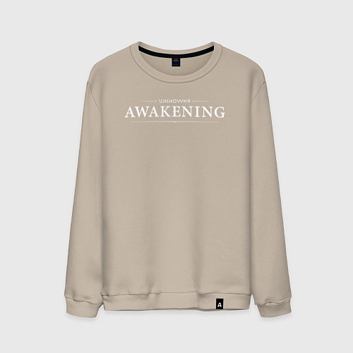 Мужской свитшот Unknown 9 awakening logo / Миндальный – фото 1