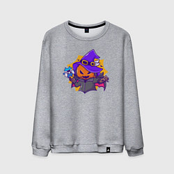 Свитшот хлопковый мужской Тыква геймер, цвет: меланж