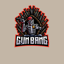 Свитшот хлопковый мужской Gun bang, цвет: миндальный — фото 2