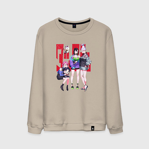 Мужской свитшот Dandadan Girls / Миндальный – фото 1