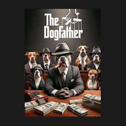 Свитшот хлопковый мужской Dog Corleone and his mafia, цвет: черный — фото 2