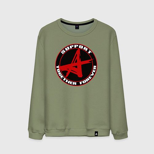 Мужской свитшот Алиса support / Авокадо – фото 1