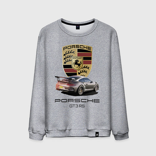 Мужской свитшот Porsche GT 3 RS motorsport / Меланж – фото 1