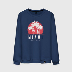 Свитшот хлопковый мужской Miami ocean drive, цвет: тёмно-синий