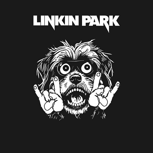 Мужской свитшот Linkin Park rock dog / Черный – фото 3