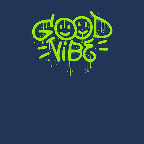 Мужской свитшот Хорошее настроение / Тёмно-синий – фото 3