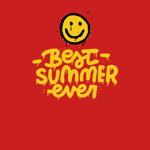 Мужской свитшот Лучшее лето на свете / Красный – фото 3