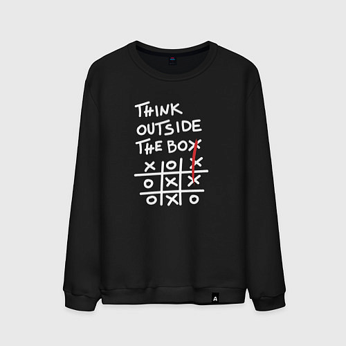 Мужской свитшот Мысли нестандартно / Черный – фото 1