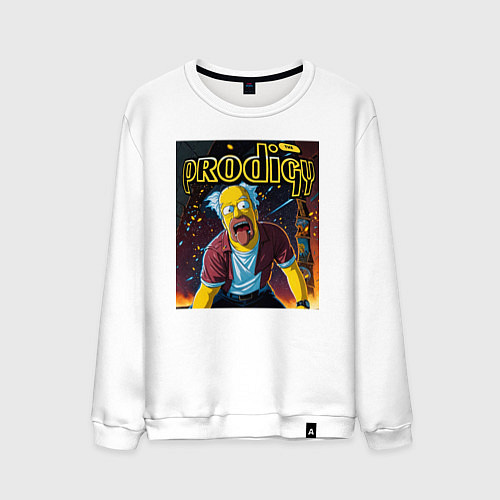 Мужской свитшот Prodigy by Homer Simpson / Белый – фото 1