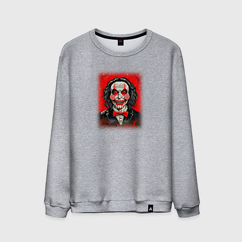 Мужской свитшот Кукла Билли из фильма Пила / Меланж – фото 1
