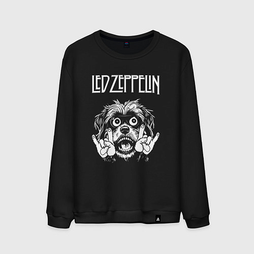 Мужской свитшот Led Zeppelin rock dog / Черный – фото 1