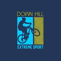 Свитшот хлопковый мужской Down hill extreme sport, цвет: тёмно-синий — фото 2