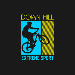 Свитшот хлопковый мужской Down hill extreme sport, цвет: черный — фото 2