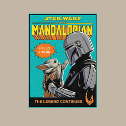 Свитшот хлопковый мужской Mandalorian - Din Djarin, цвет: миндальный — фото 2