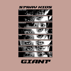 Свитшот хлопковый мужской Stray Kids album Giant eyes, цвет: пыльно-розовый — фото 2