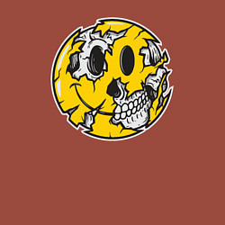 Свитшот хлопковый мужской Smile skull, цвет: кирпичный — фото 2