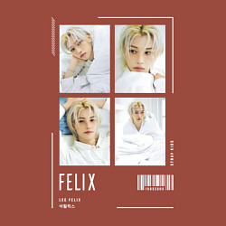 Свитшот хлопковый мужской Felix stray kids cute, цвет: кирпичный — фото 2