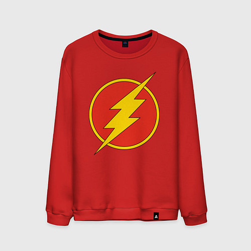 Мужской свитшот Flash logo / Красный – фото 1