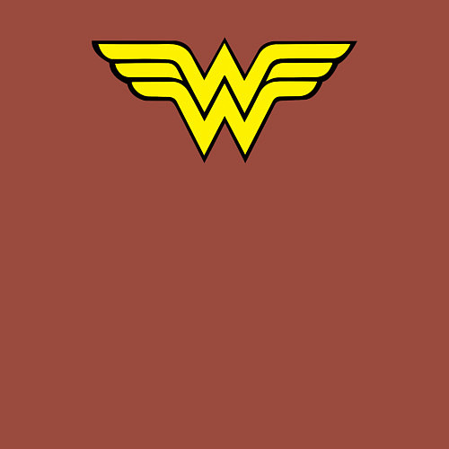 Мужской свитшот Wonder woman logo / Кирпичный – фото 3