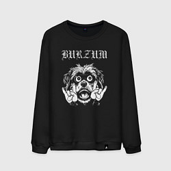 Свитшот хлопковый мужской Burzum rock dog, цвет: черный